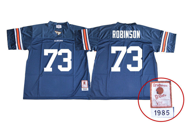 Men's Auburn Tigers #73 Greg Robinson 1985 Throwback Navy College Stitched Football Jersey